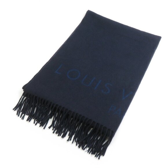 LOUIS VUITTON Navy Scarf - Picture 1 of 5